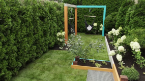 "Polowanie na ogród": konstrukcja pod huśtawki (krzesła brazylijskie)